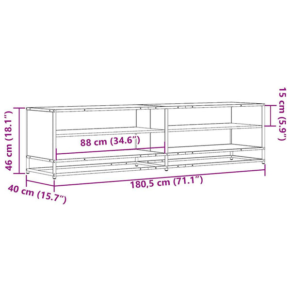 TV-Schrank Grau Sonoma 180cm