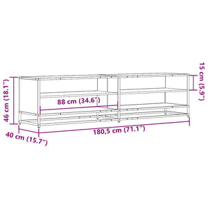 TV-Schrank Eichenoptik Braun 180,5 cm