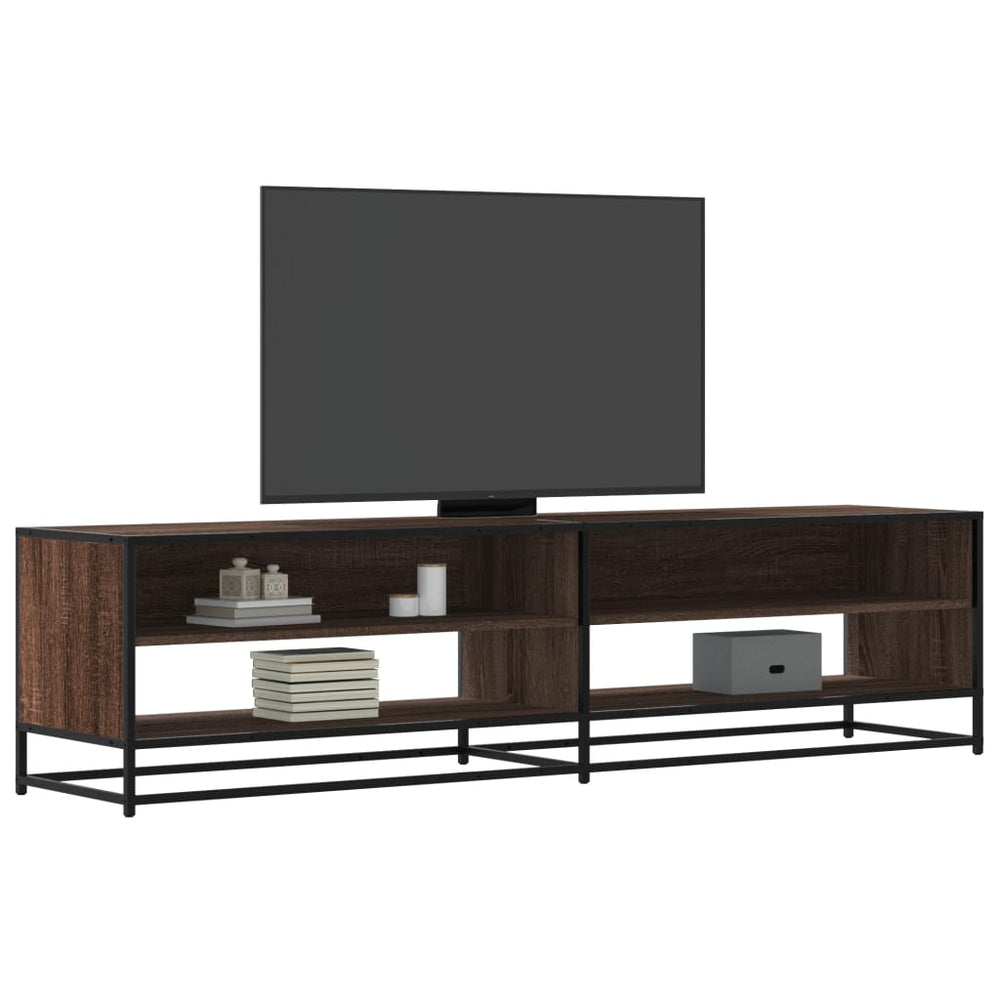 vidaXL Meuble TV marron aspect chêne 180,5x40x46 cm bois d'ingénierie