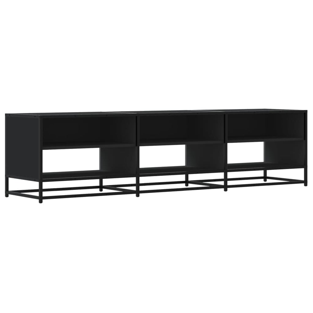 Meuble TV vidaXL noir 180x40x46 cm en bois d'ingénierie
