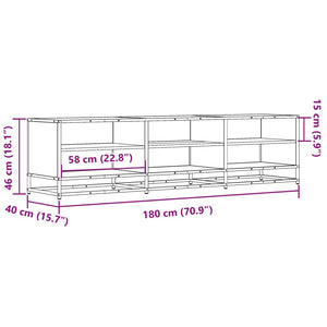 Schwarzer TV-Schrank 180 cm