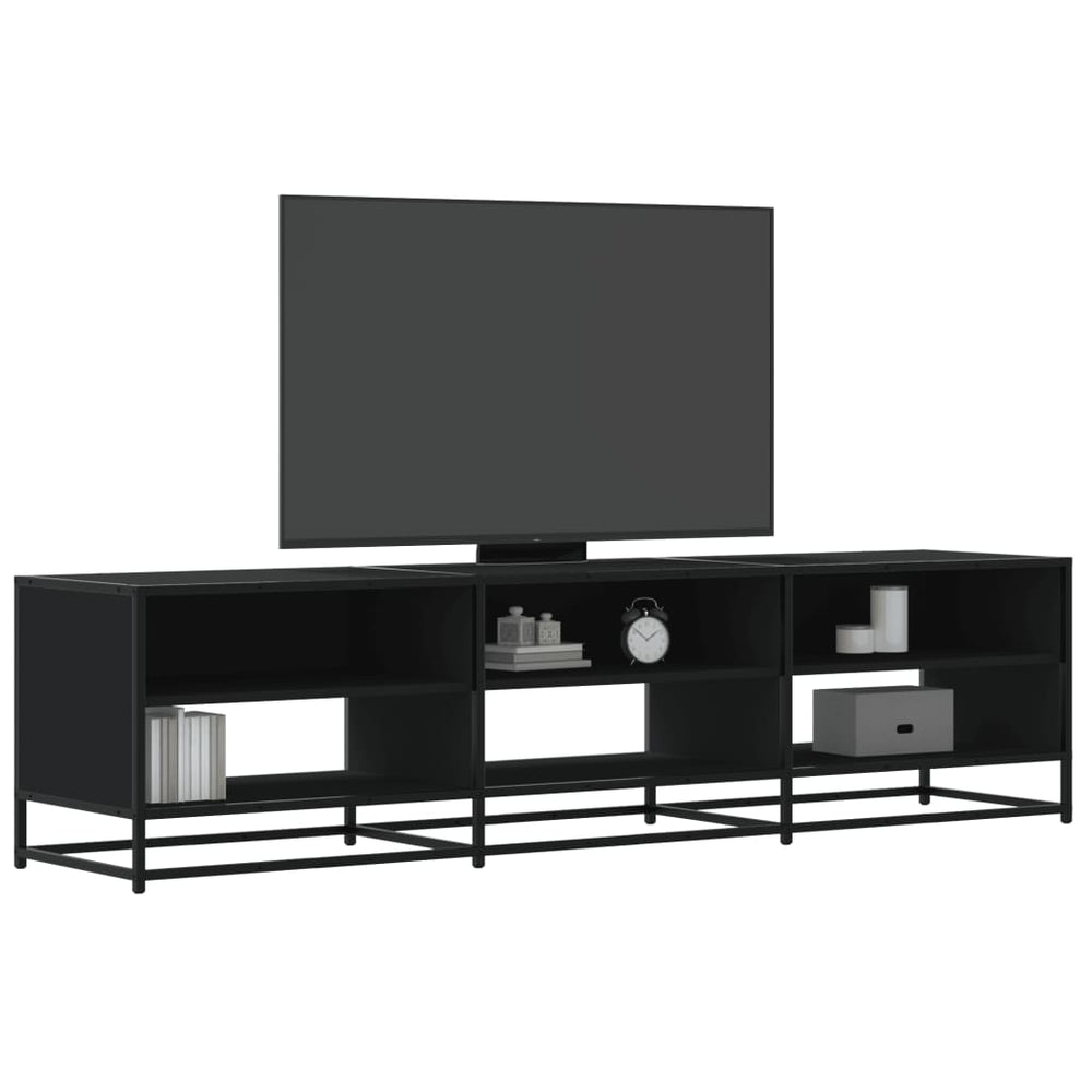 Meuble TV vidaXL noir 180x40x46 cm en bois d'ingénierie