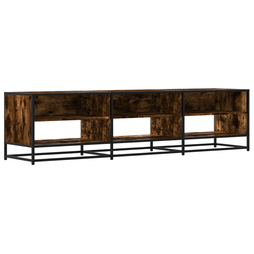 vidaXL Meuble TV chêne fumé 180x40x46 cm en bois d'ingénierie