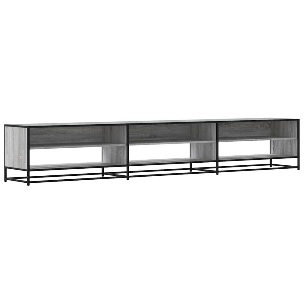 vidaXL Meuble TV gris sonoma 270x40x46 cm en bois d'ingénierie