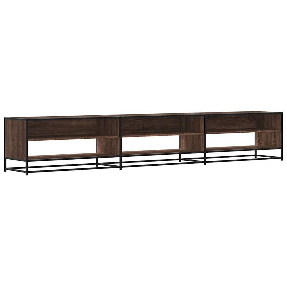 vidaXL Meuble TV marron aspect chêne 270x40x46 cm bois d'ingénierie