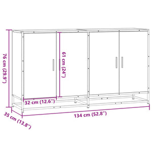 Sideboard Sonoma Eiche 134 cm