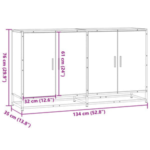 Sideboard Räuchereiche 134 cm