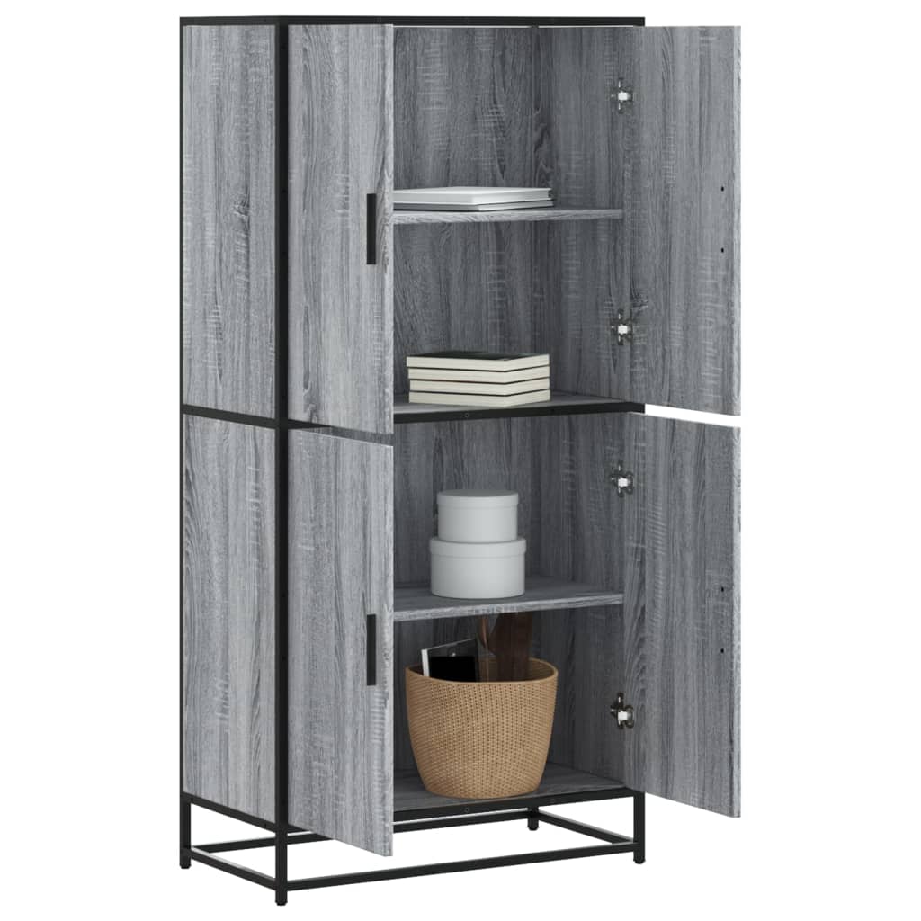 Highboard Grau Sonoma 68x35x139 cm
