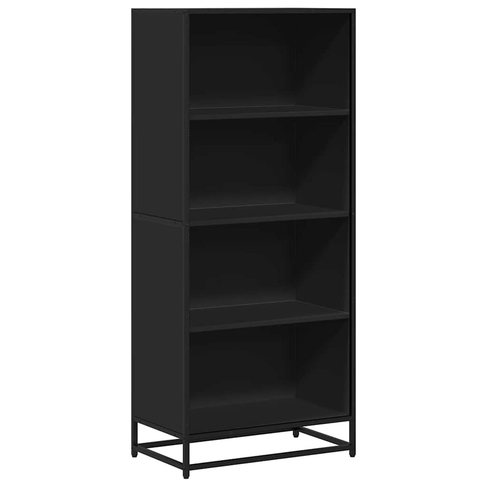 Schwarzes Bücherregal 60x35x139 cm