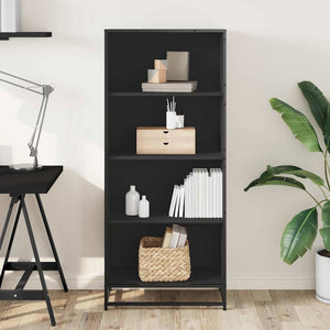 Schwarzes Bücherregal 60x35x139 cm