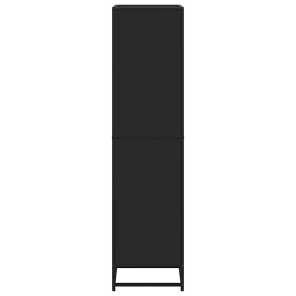Schwarzes Bücherregal 60x35x139 cm