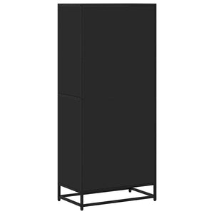 Schwarzes Bücherregal 60x35x139 cm