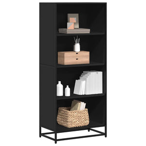 Schwarzes Bücherregal 60x35x139 cm