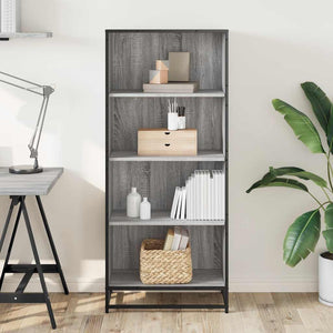 Bücherregal Grau Sonoma 60x35x139 cm