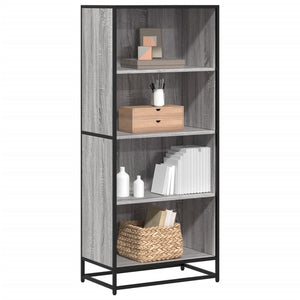 Bücherregal Grau Sonoma 60x35x139 cm