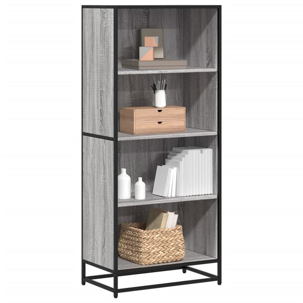 Bücherregal Grau Sonoma 60x35x139 cm