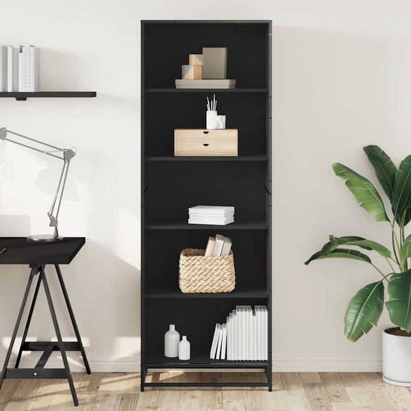 Schwarzes Bücherregal 60x35x170,5 cm