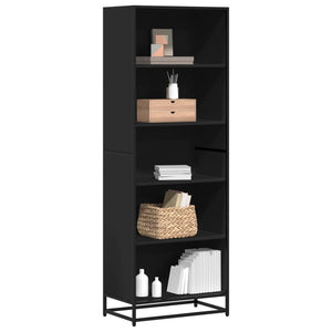 Schwarzes Bücherregal 60x35x170,5 cm