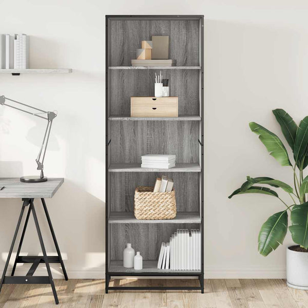 Bücherregal Grau Sonoma 60x35x170,5 cm