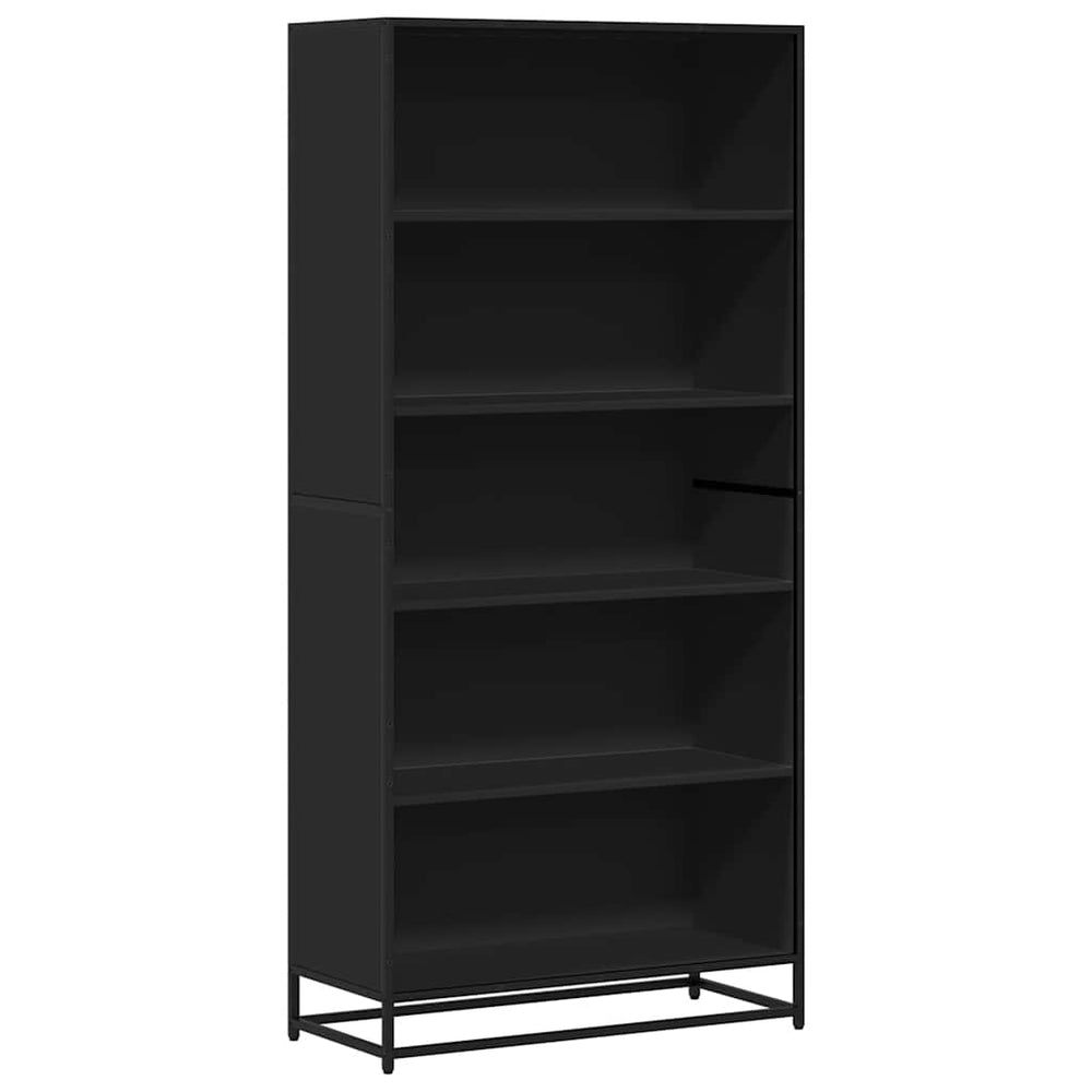 Schwarzes Bücherregal 80,5x35x170,5 cm