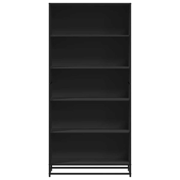 Schwarzes Bücherregal 80,5x35x170,5 cm