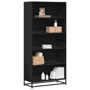 Schwarzes Bücherregal 80,5x35x170,5 cm