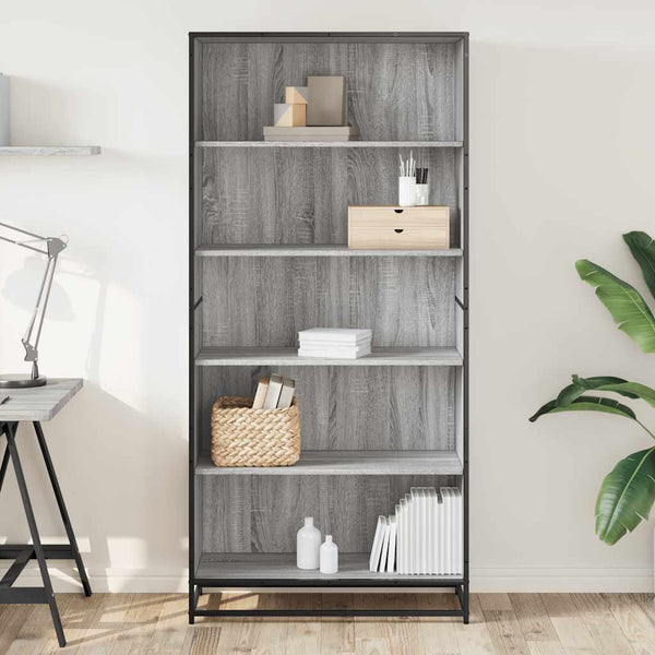 Bücherregal Grau Sonoma 170,5 cm Hoch