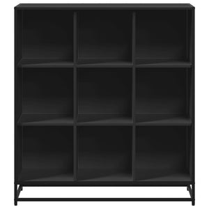 vidaXL Bibliothèque noir 97,5x33x107,5 cm Bois d'ingénierie et métal