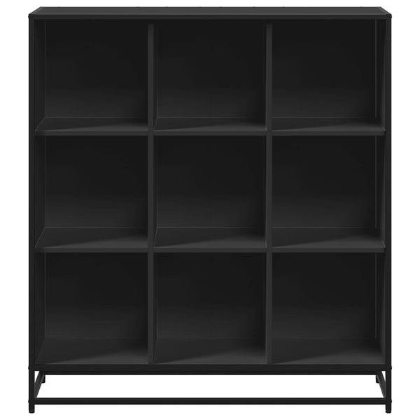 vidaXL Bibliothèque noir 97,5x33x107,5 cm Bois d'ingénierie et métal