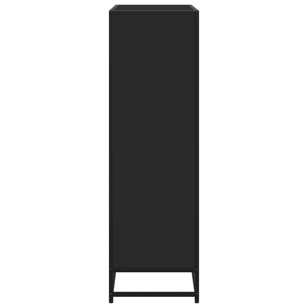 vidaXL Bibliothèque noir 97,5x33x107,5 cm Bois d'ingénierie et métal