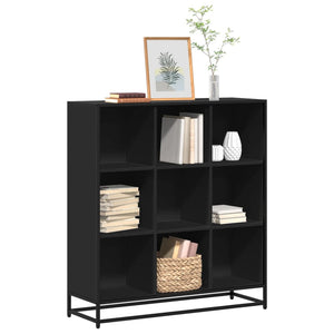 vidaXL Bibliothèque noir 97,5x33x107,5 cm Bois d'ingénierie et métal