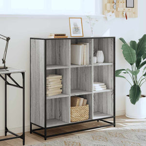 vidaXL Étagère à livres gris sonoma 97,5x33x107,5 cm Bois d'ingénierie et métal