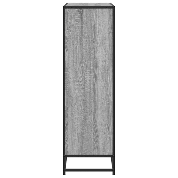 vidaXL Étagère à livres gris sonoma 97,5x33x107,5 cm Bois d'ingénierie et métal