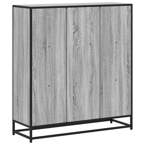vidaXL Étagère à livres gris sonoma 97,5x33x107,5 cm Bois d'ingénierie et métal