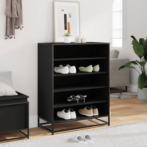 Schuhschrank Schwarz 75x38x97,5 cm