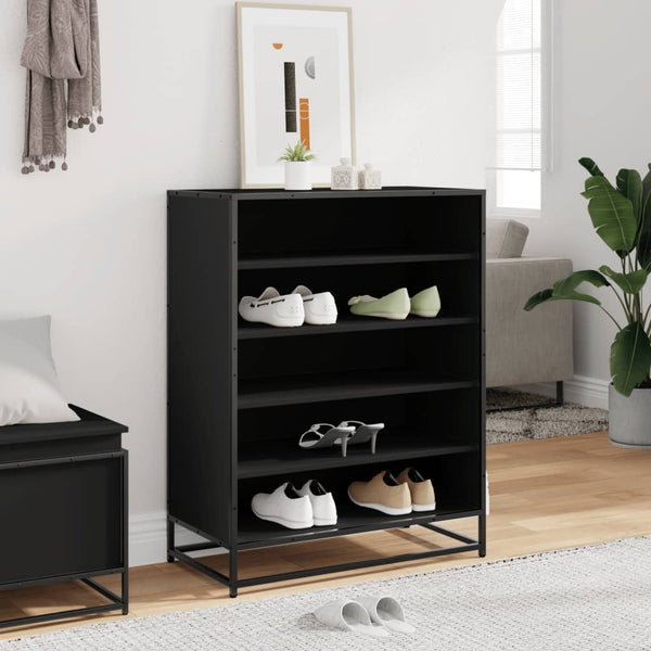 Schuhschrank Schwarz 75x38x97,5 cm