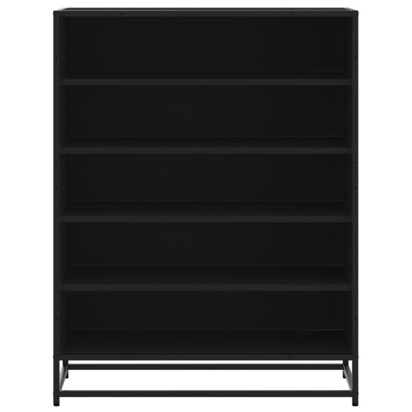 Schuhschrank Schwarz 75x38x97,5 cm