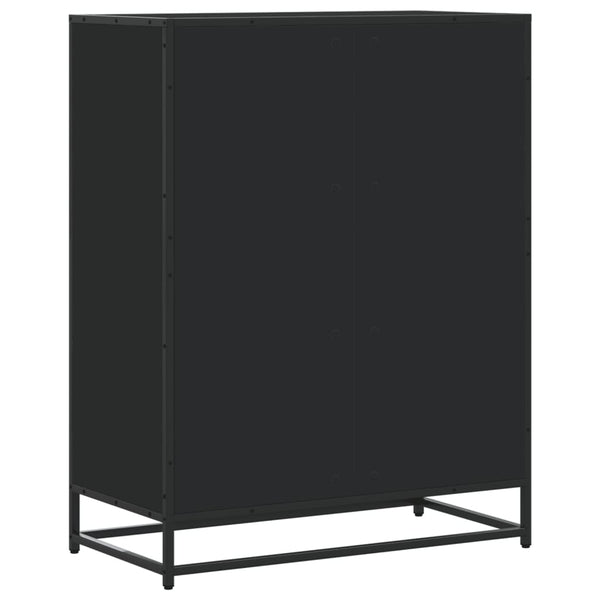 Schuhschrank Schwarz 75x38x97,5 cm