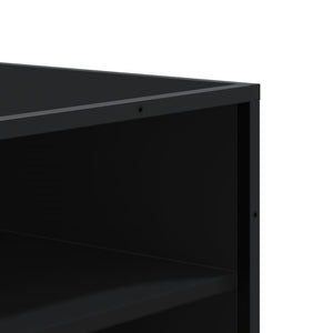 Schuhschrank Schwarz 75x38x97,5 cm