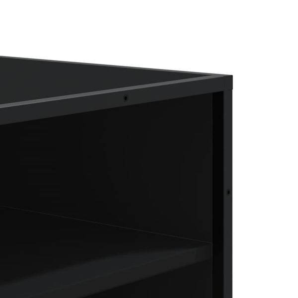 Schuhschrank Schwarz 75x38x97,5 cm