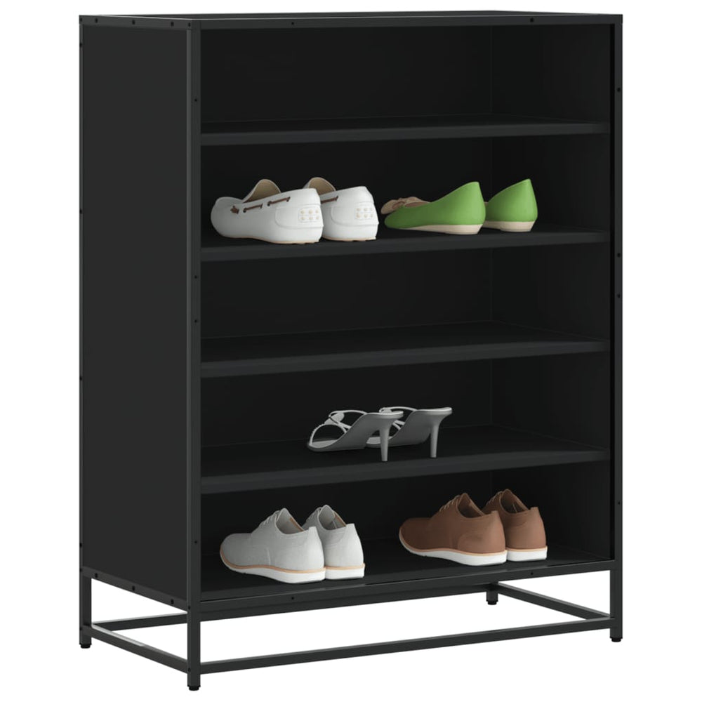 Schuhschrank Schwarz 75x38x97,5 cm