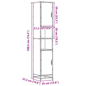 Badschrank Eichen-Optik, 188cm Hoch