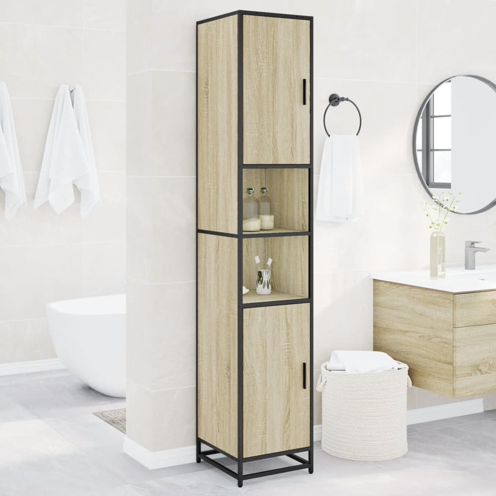 Badschrank Eichen-Optik, 188cm Hoch