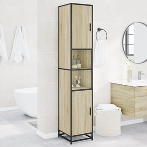 Badschrank Eichen-Optik, 188cm Hoch