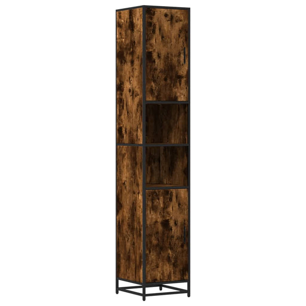 Badschrank Räuchereiche 35x37,5x188,5 cm