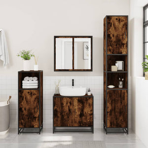 Badschrank Räuchereiche 35x37,5x188,5 cm