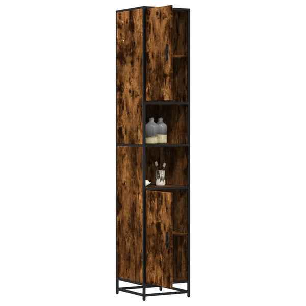 Badschrank Räuchereiche 35x37,5x188,5 cm