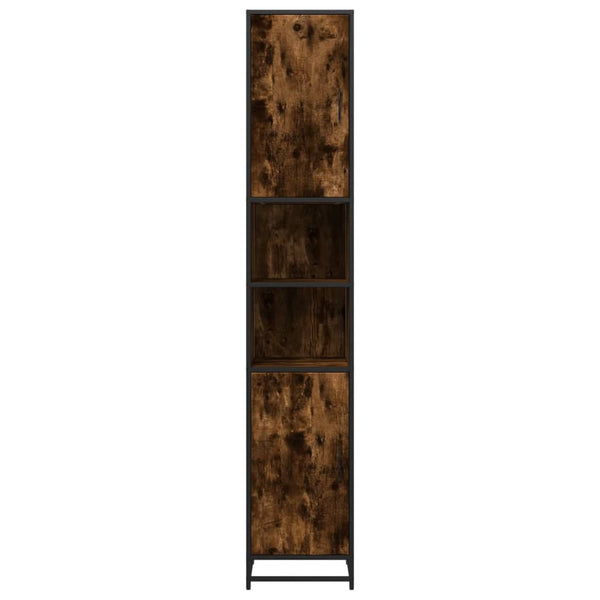 Badschrank Räuchereiche 35x37,5x188,5 cm