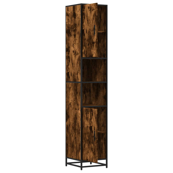 Badschrank Räuchereiche 35x37,5x188,5 cm
