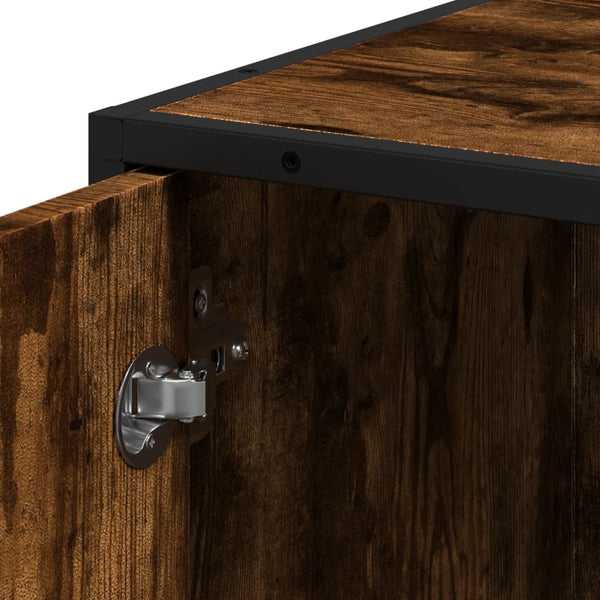 Badschrank Räuchereiche 35x37,5x188,5 cm